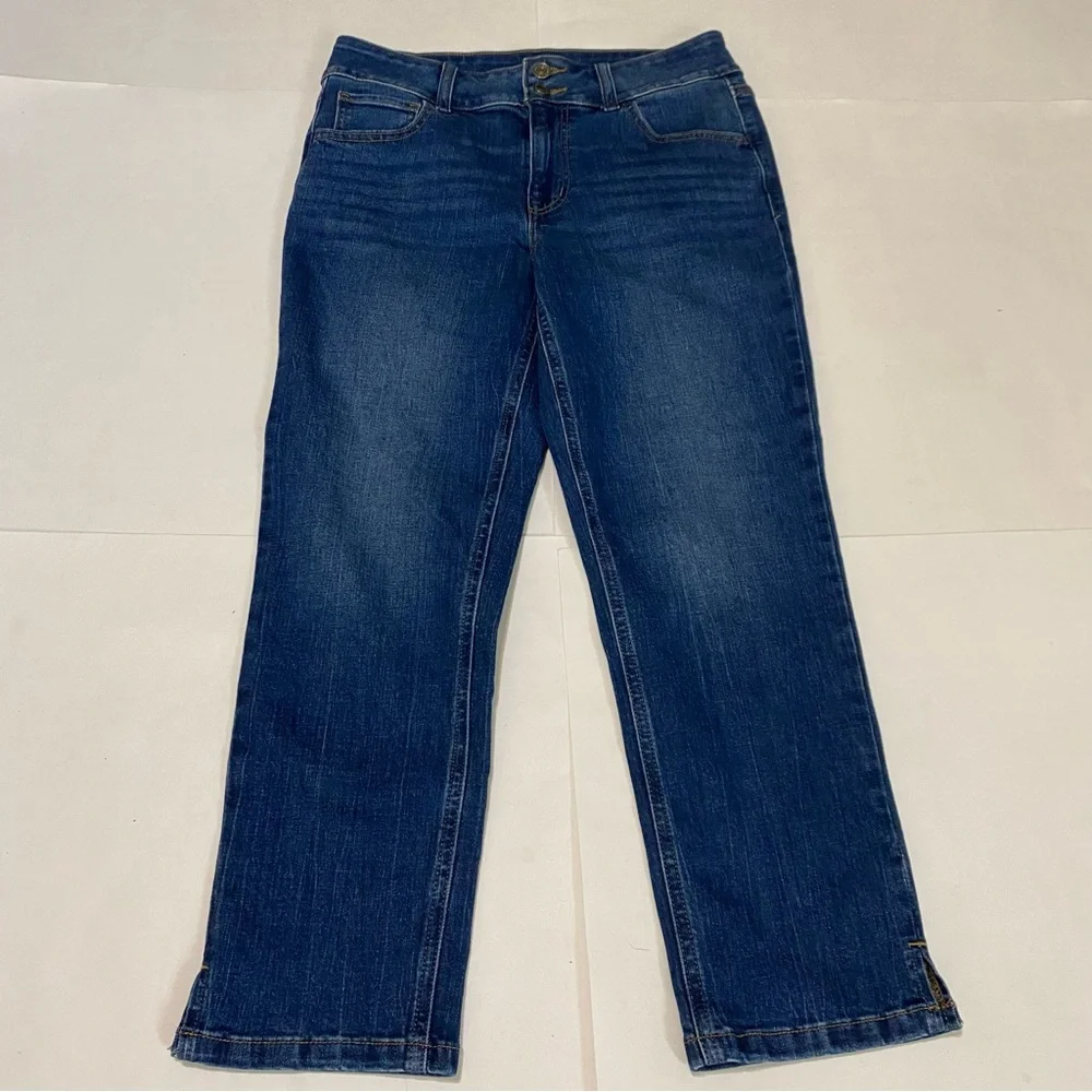 Maurices Dark Blue Slim Straight Leg Ankle Jeans